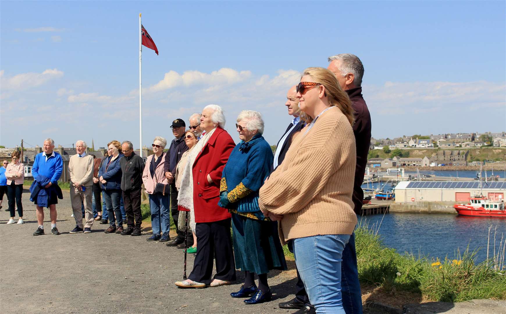 Many members of the public turned out to pay their respects. Picture: Alan Hendry