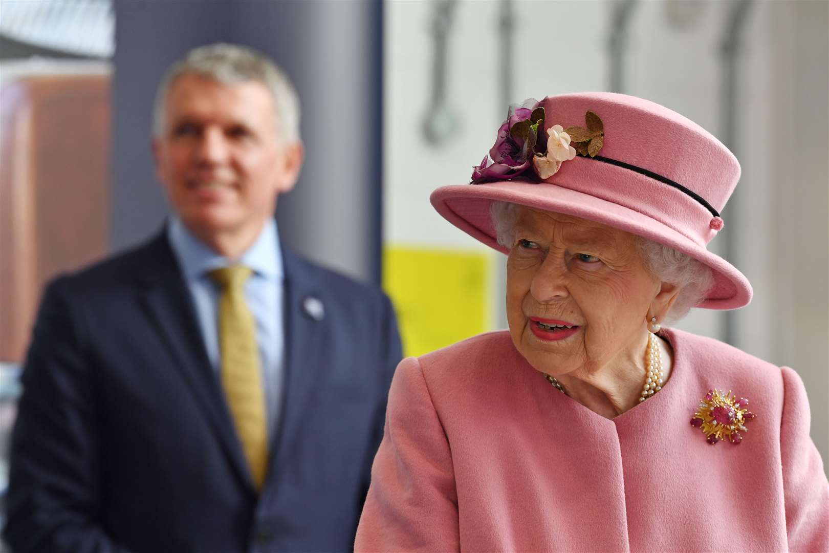 The Queen during the visit (Ben Stansall/PA)