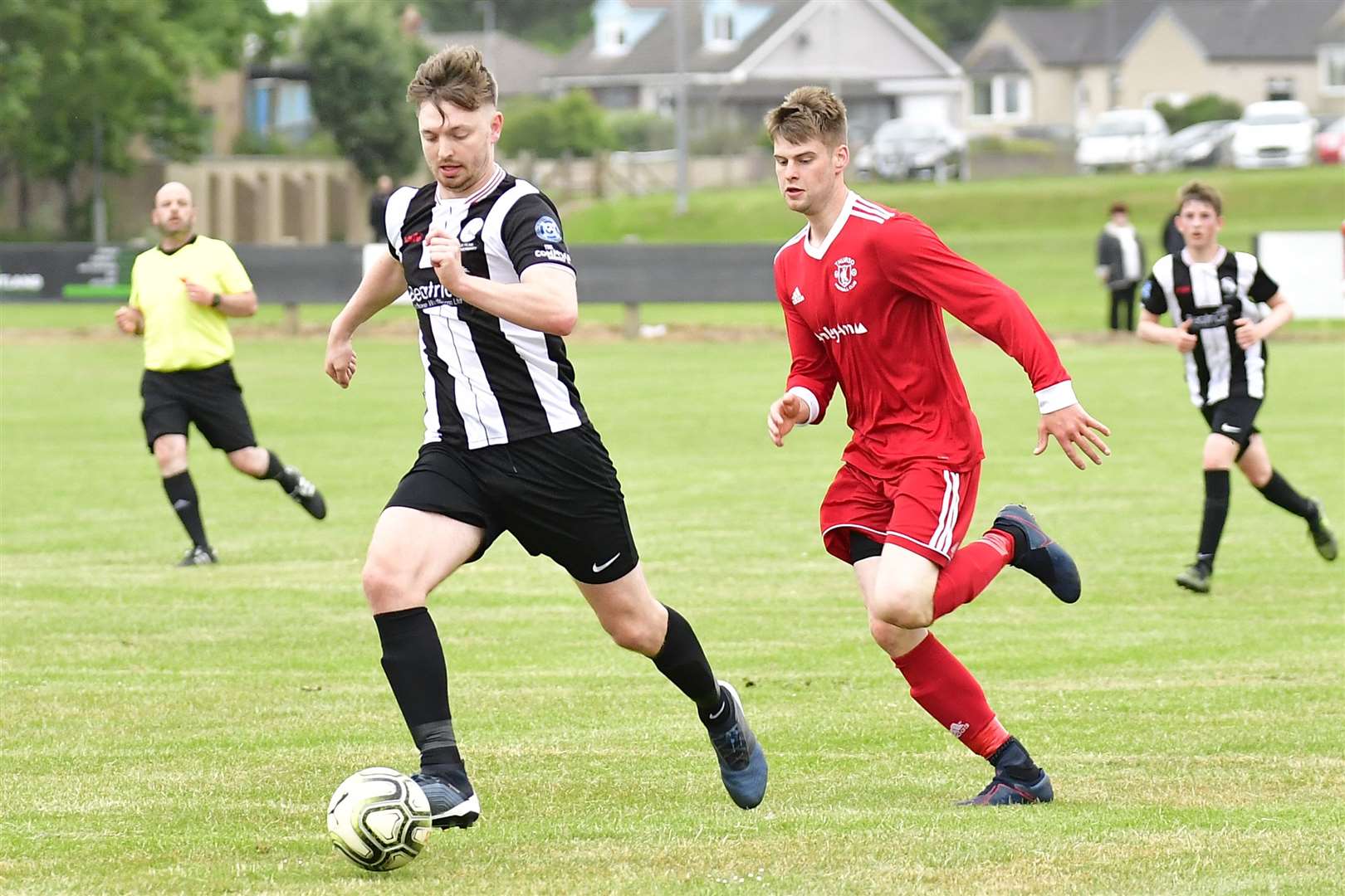 Andrew Hardwick – in action here in pre-season against Thurso – will miss Wick Academy's opening Highland League game due to injury. Picture: Mel Roger