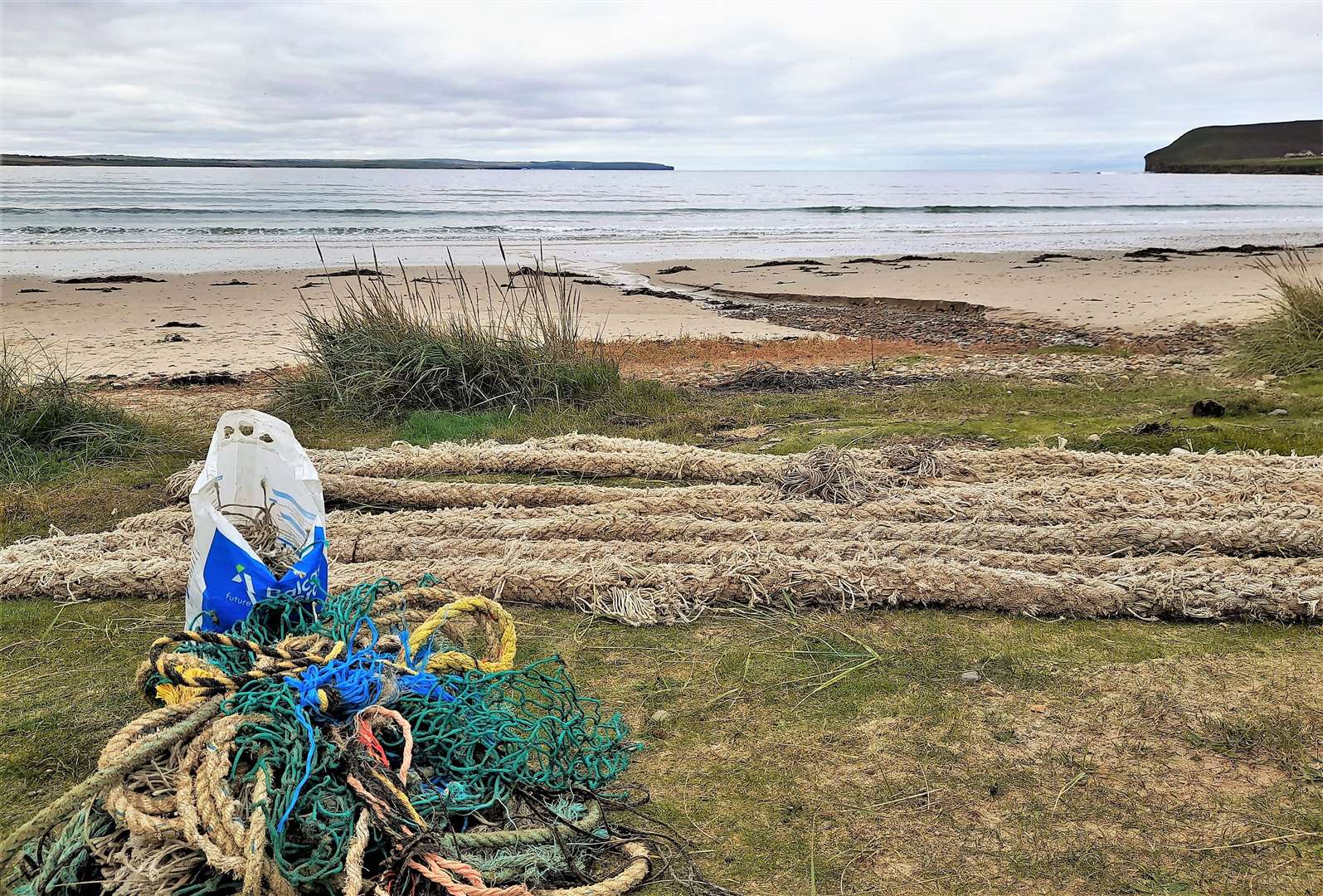Caithness Beach Cleans says that much of the litter on beaches is fishing gear. Picture: Dorcas Sinclair