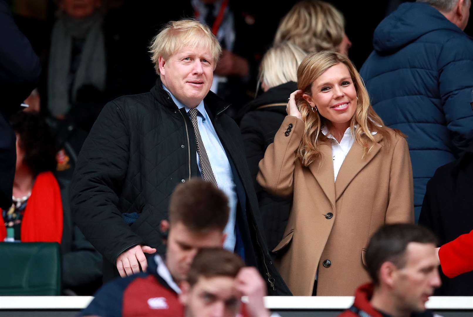 The couple were spotted in the stands during the Guinness Six Nations match at Twickenham shortly after the news they were to become parents (Adam Davy/PA)