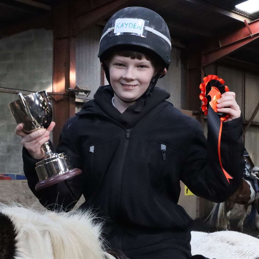 Kayden Malcolm won the Wick High Charities Day 2013 Cup for best rider (ride three). Picture: Neil Buchan
