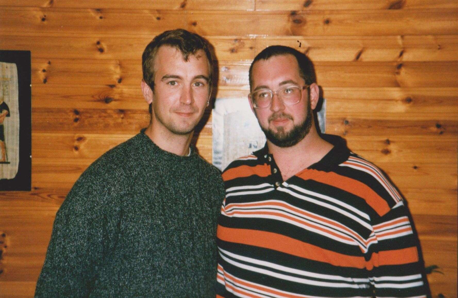 Brothers David and Mike Haines in the late 1990s (Family handout/PA)