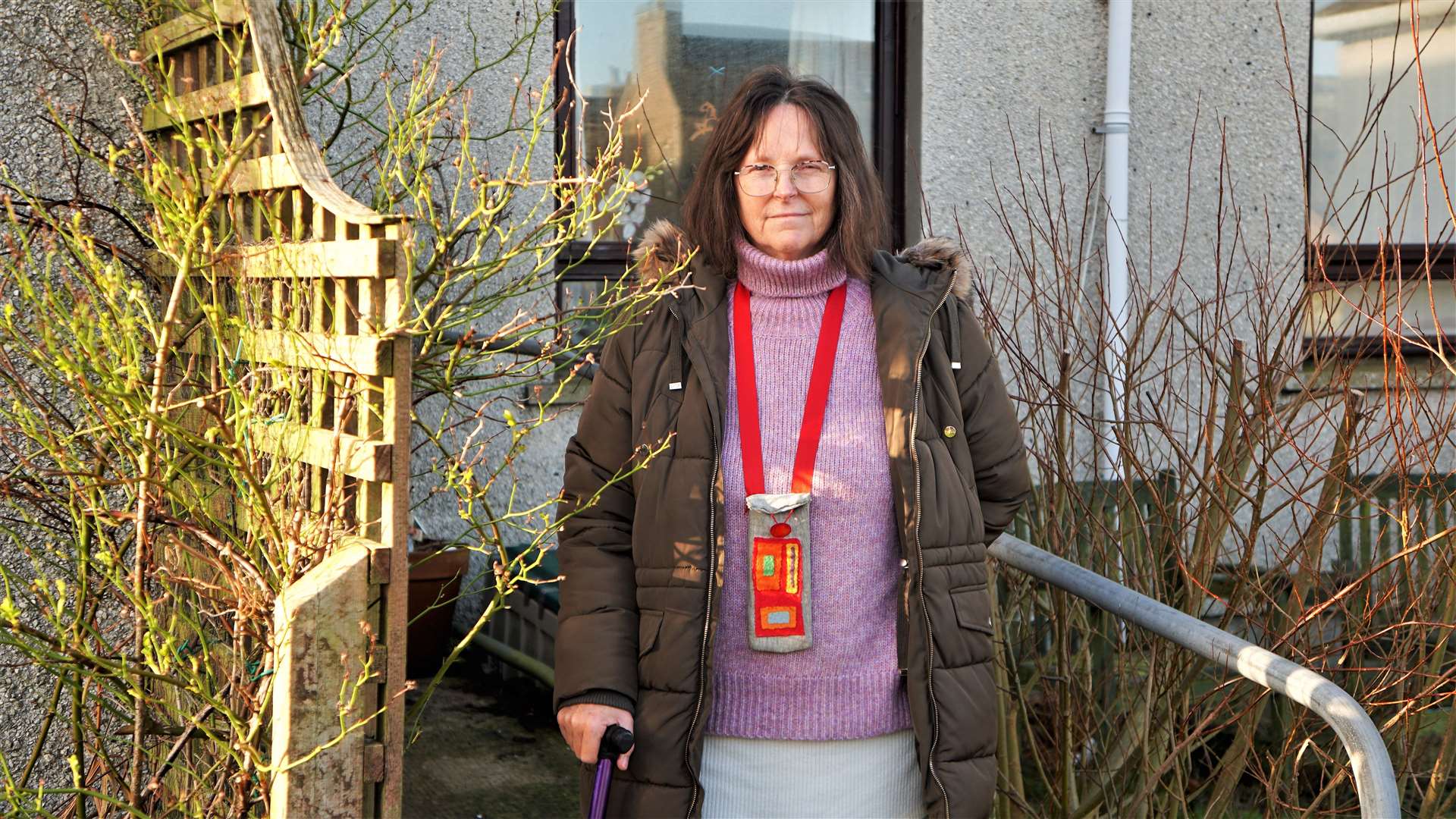 Jackie Smith outside the home she says she cannot afford to heat. Picture: DGS