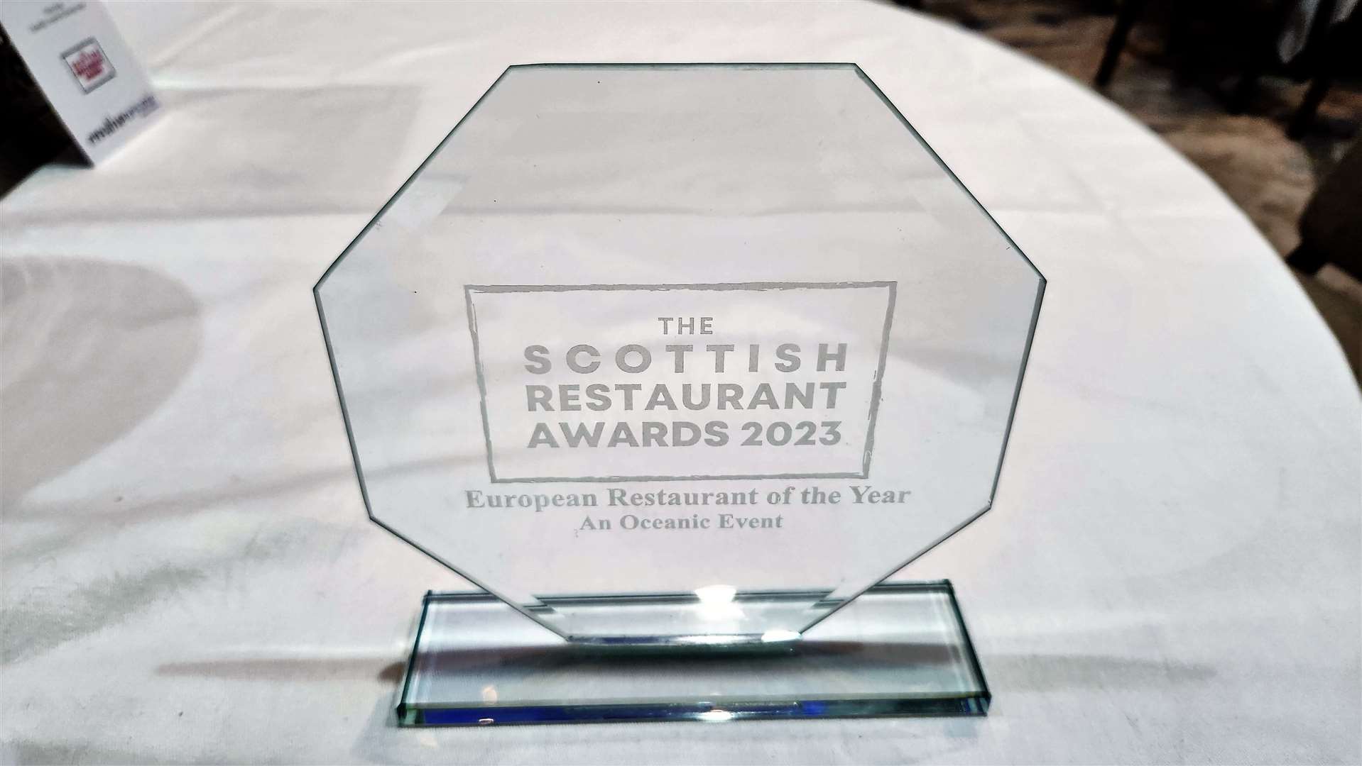 Bydand restaurant in Thurso won this special award as 'European Restaurant of the Year'. Pride of Bengal Indian Restaurant and Takeaway won a similar award.