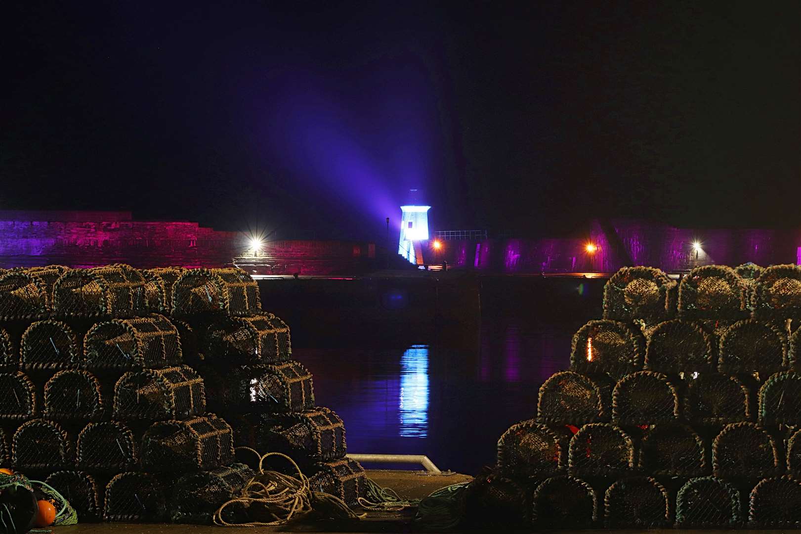 Wick harbour was the focal point for the inaugural Northern Lights Festival. Picture: Lyth Arts Centre