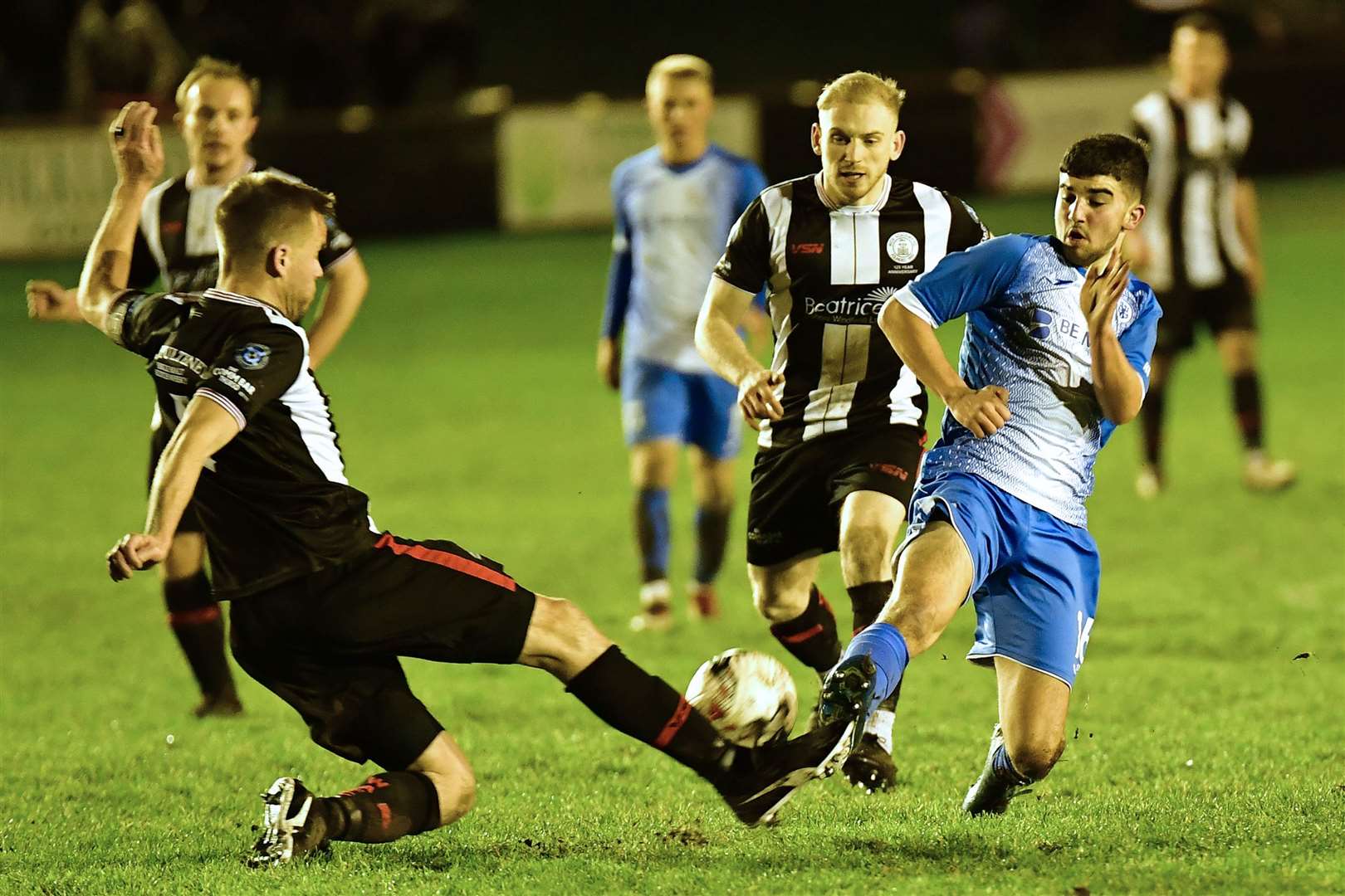 Alan Farquhar tackles Ethan Wynne during a Scottish Cup win against Musselburgh Athletic in December 2020. Picture: Mel Roger