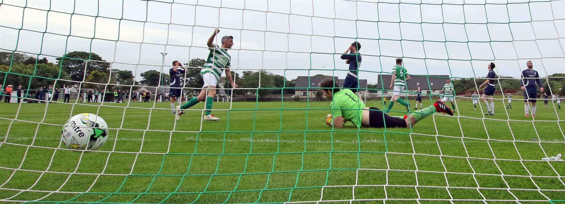 Castletown's Greg MacLeod hails Lochinver's misfortune as an own goal helps put the Back Park side through to the quarter-finals of the Highland Amateur Cup. Picture: James Gunn
