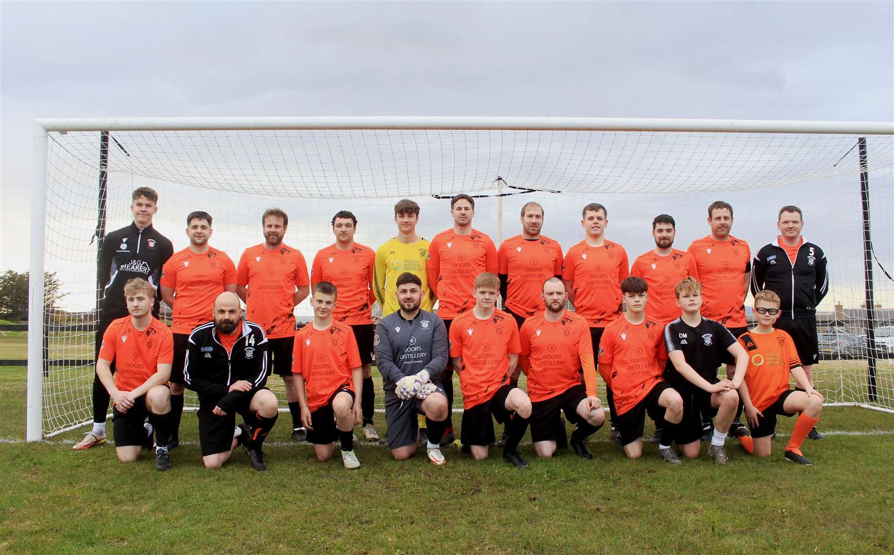 The John O’Groats squad before their opening league fixture of the 2025 campaign at home to Wick Groats. Picture: Alan Hendry