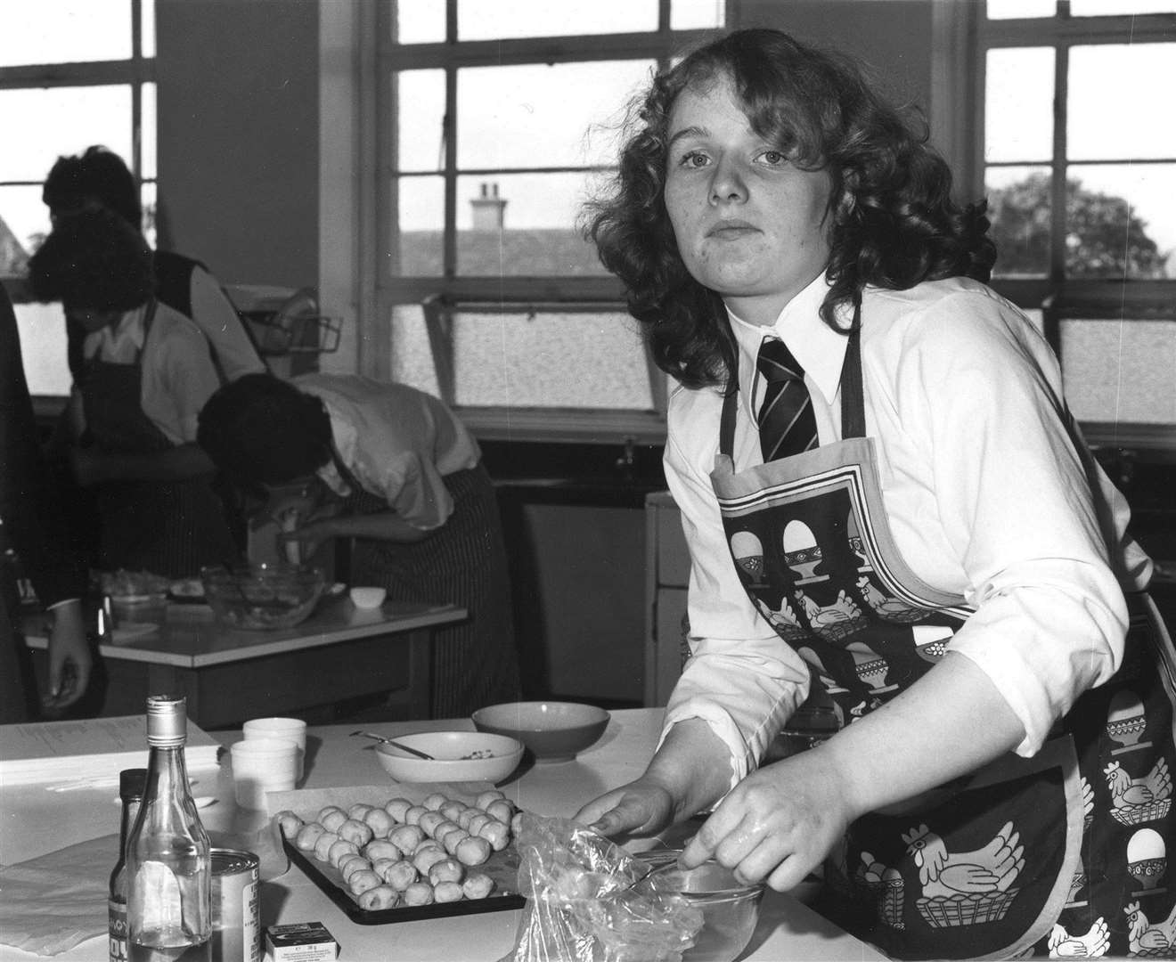 Morag Mackenzie’s baking skills were demonstrated at a Wick High School fayre in 1981.