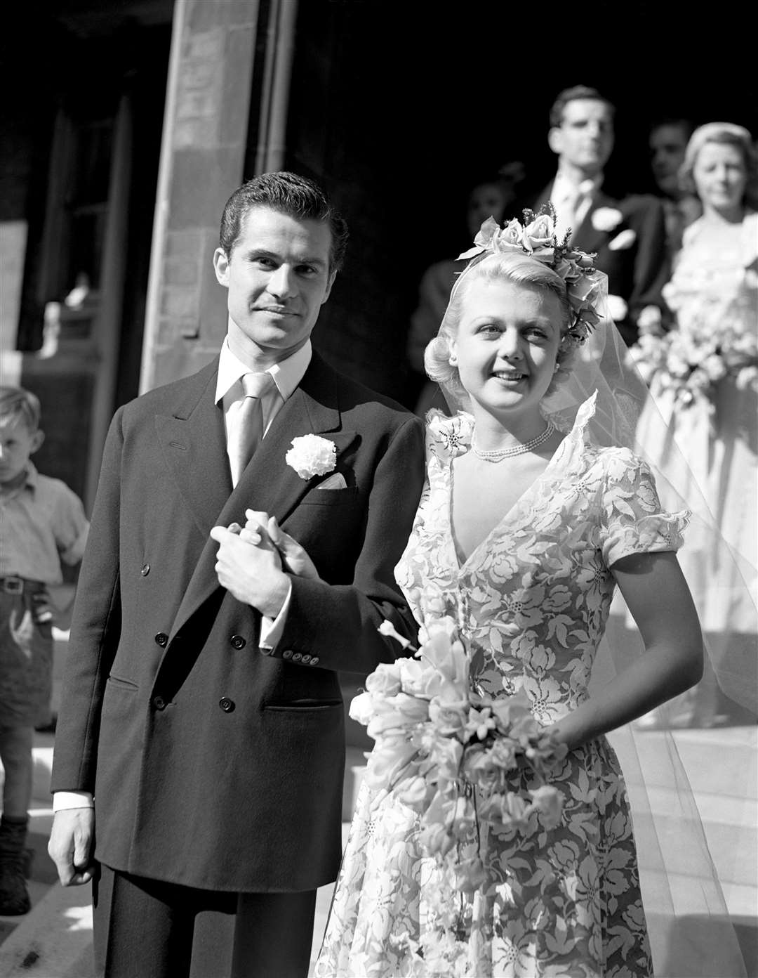 Angela Lansbury with her husband Peter Shaw in 1949 (PA)