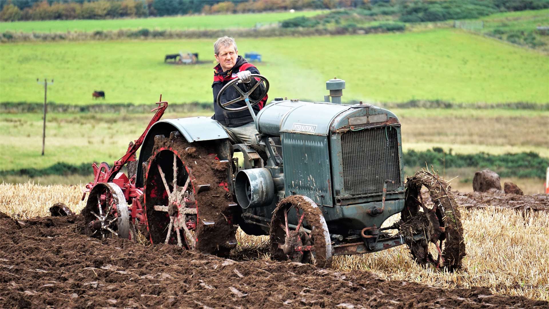 International tractor dating from 1929 with an International drag plough and operated by Michael Mackay from West Greenland who was overall champion at the event. . Picture: DGS