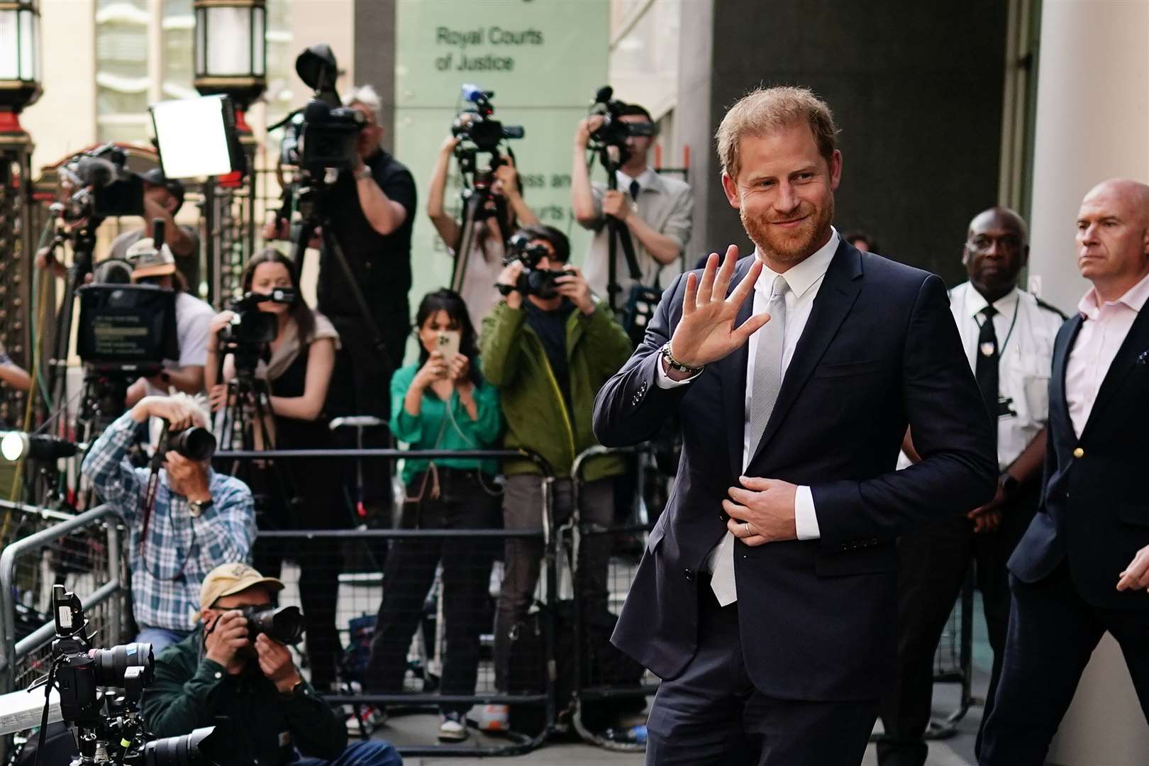 The Duke of Sussex leaving the Rolls Buildings (Aaron Chown/PA)