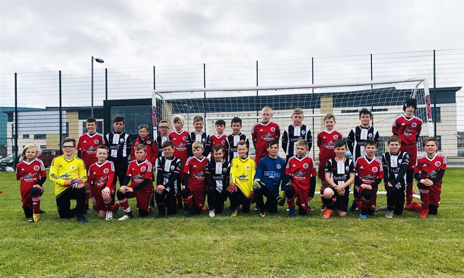 The U12 squads, featuring all the Caithness and Orkney players who took part.