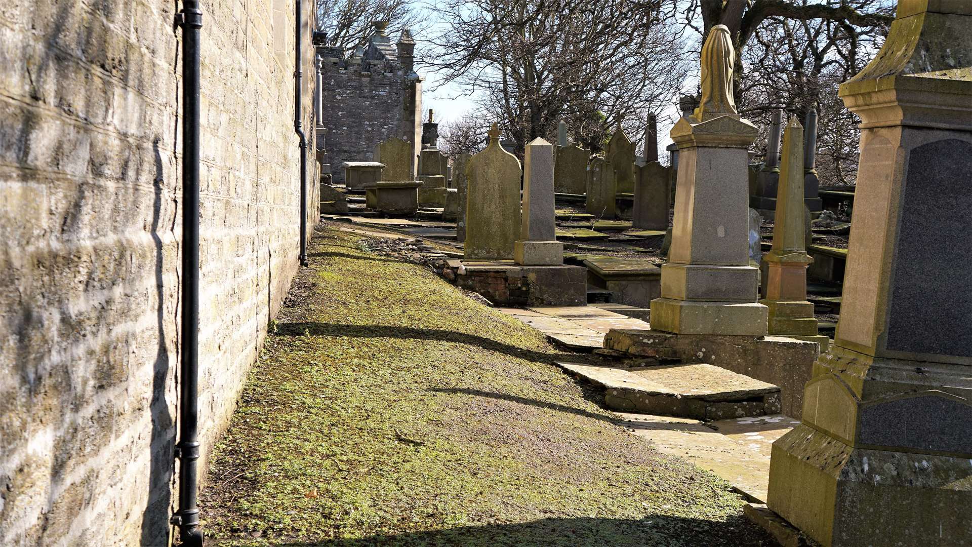 The volunteer gardeners also removed shrubs and weeds from around the church and the adjoining graveyard. Picture: DGS