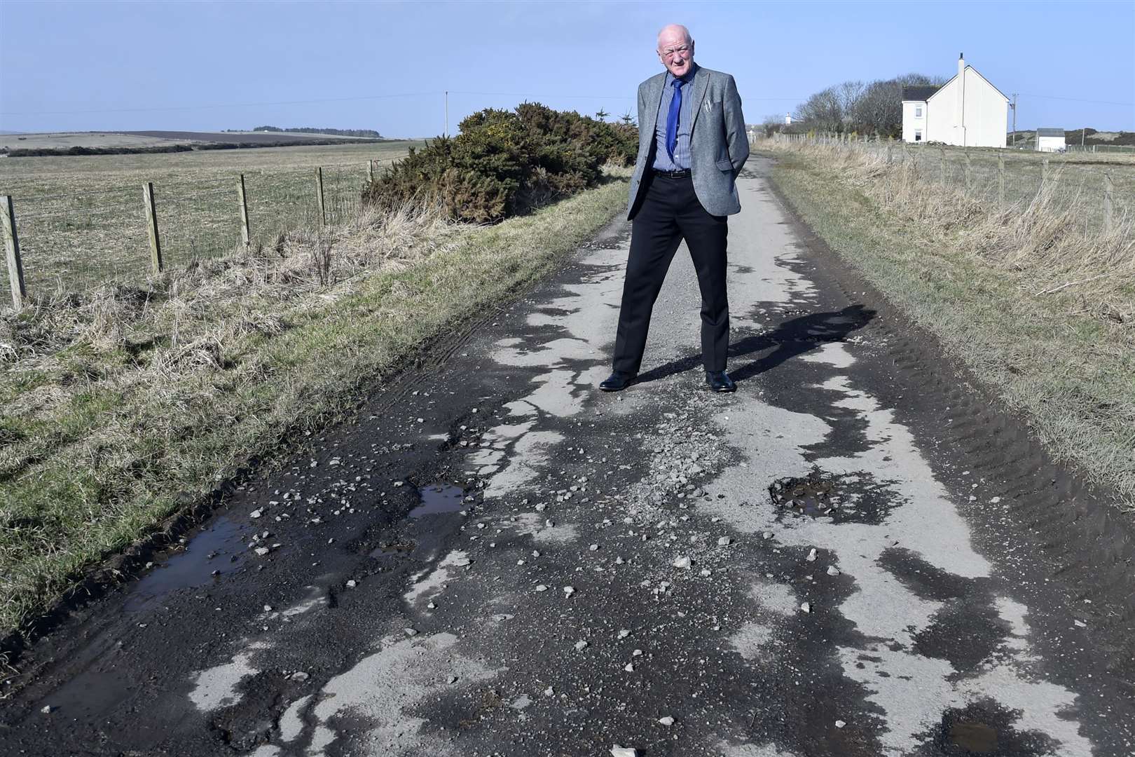 Iain Gregory of the Caithness Roads Recovery group, which has been calling for better investment in road repairs in the far north.