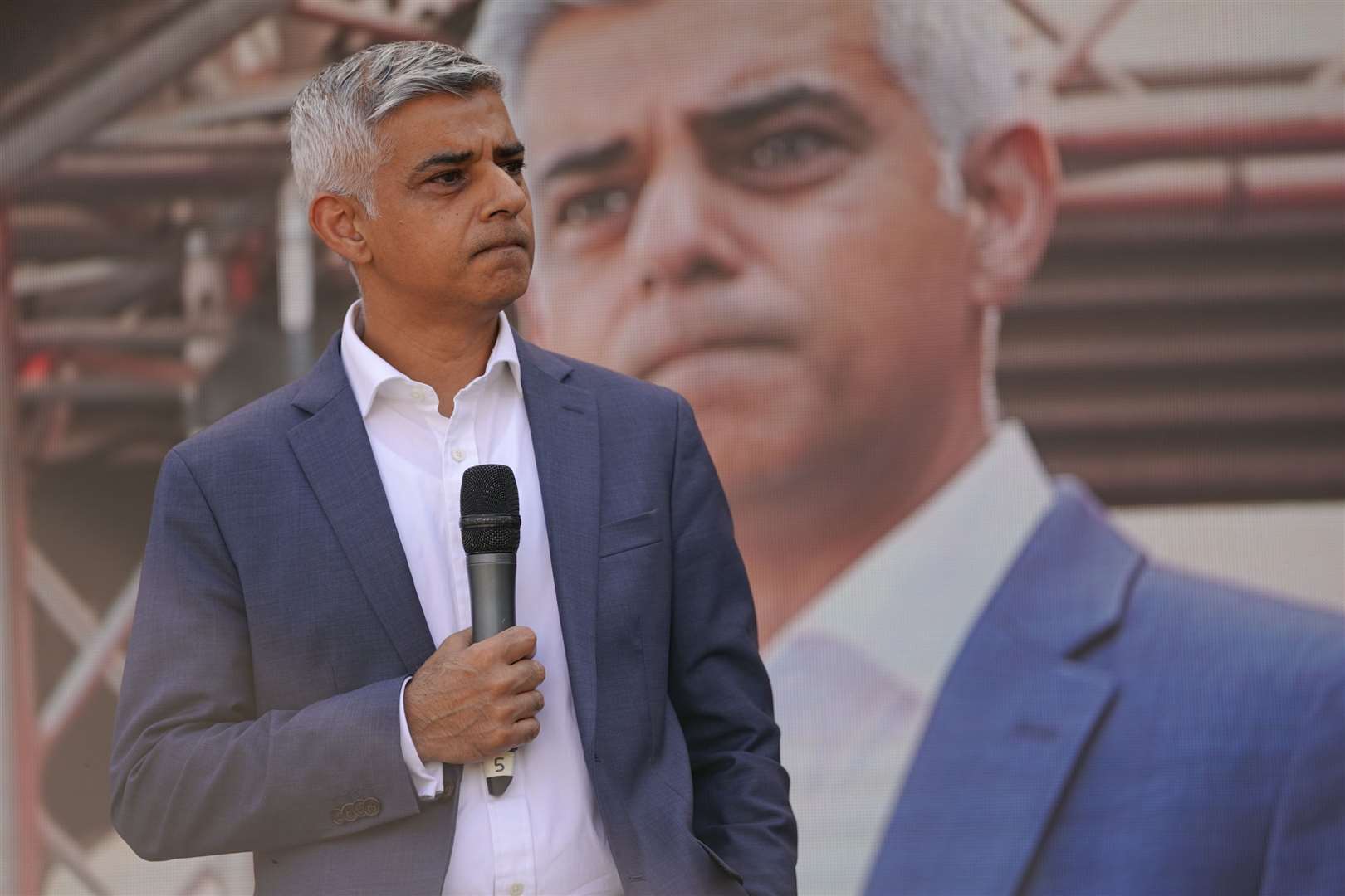 Mayor of London Sadiq Khan speaks to protesters (Kirsty O’Connor/PA)