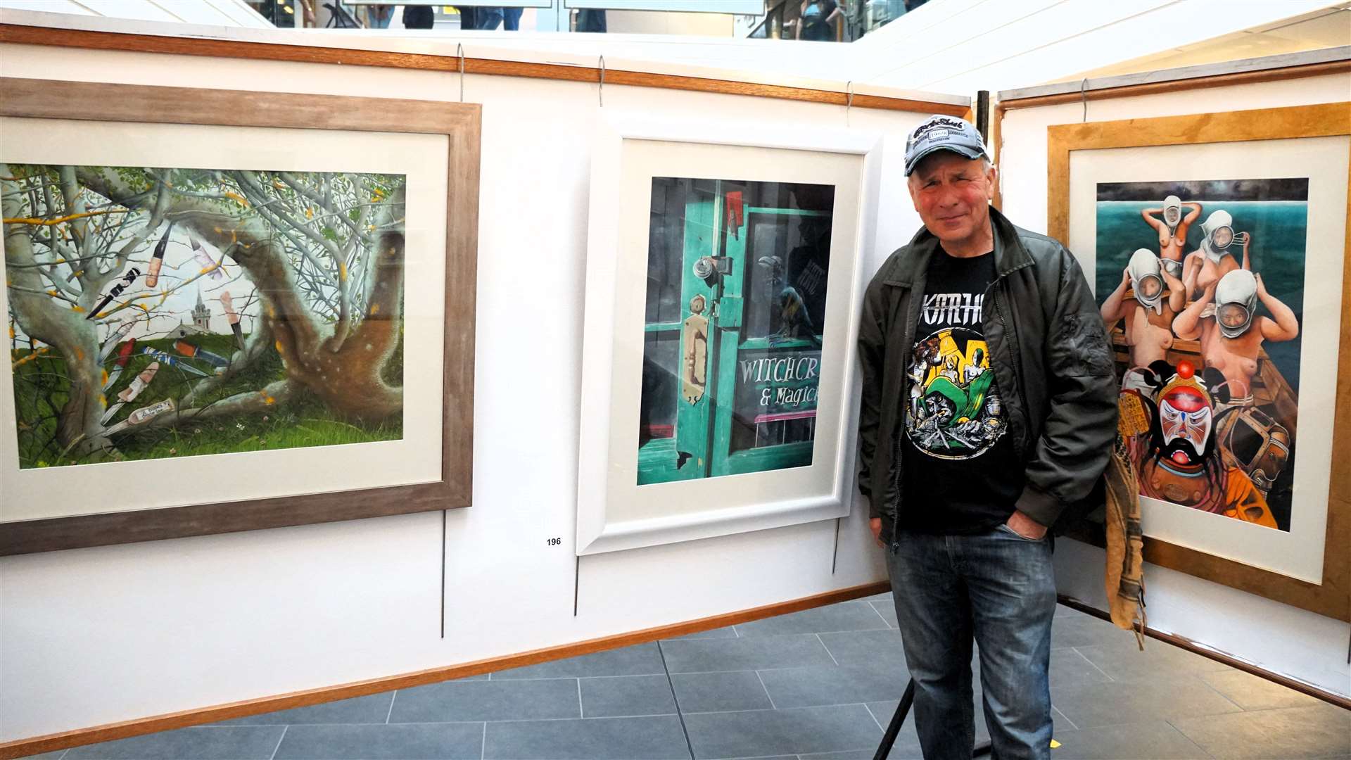 Professional artist Ian Charles Scott was displaying three of his paintings which were drawing great attention from visitors. Ian has one of his works currently on display at an international show in Italy. Picture: DGS