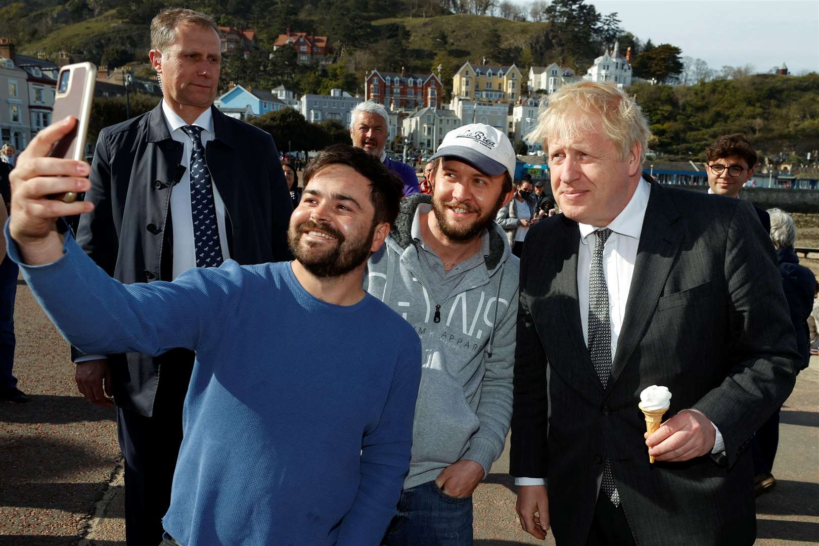Prime Minister Boris Johnson visited Llandudno on Monday (Phil Noble/PA)