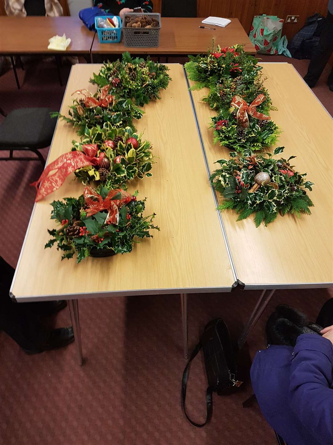 Christmas wreath making was the theme for the Banniskirk SWI December meeting.