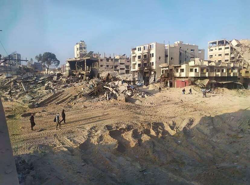 The bombardment of Gaza by the Israeli forces has reduced areas to rubble.