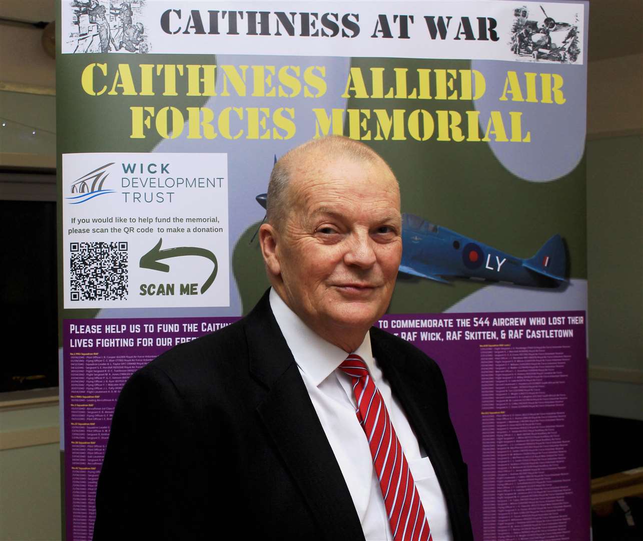 Military historian Bruce Tocher before giving his talk at Staxigoe hall on Saturday as part of the Caithness At War project. Picture: Alan Hendry