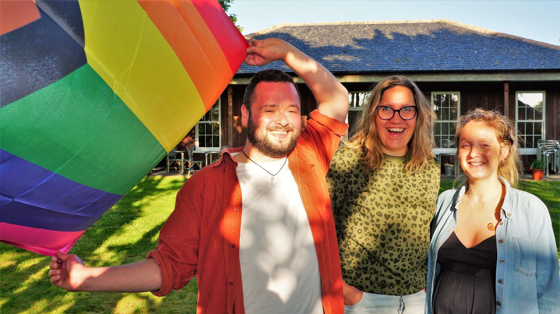 Proudly flying the Pride flag at the launch of Friday night's event at Lyth Arts Centre. Picture: DGS
