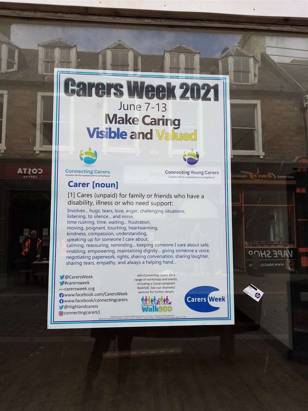 A Carers Week poster.