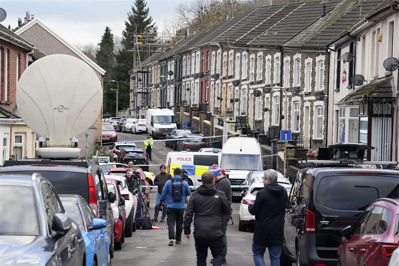 The scene in Aberfan after the woman was attacked (PA)