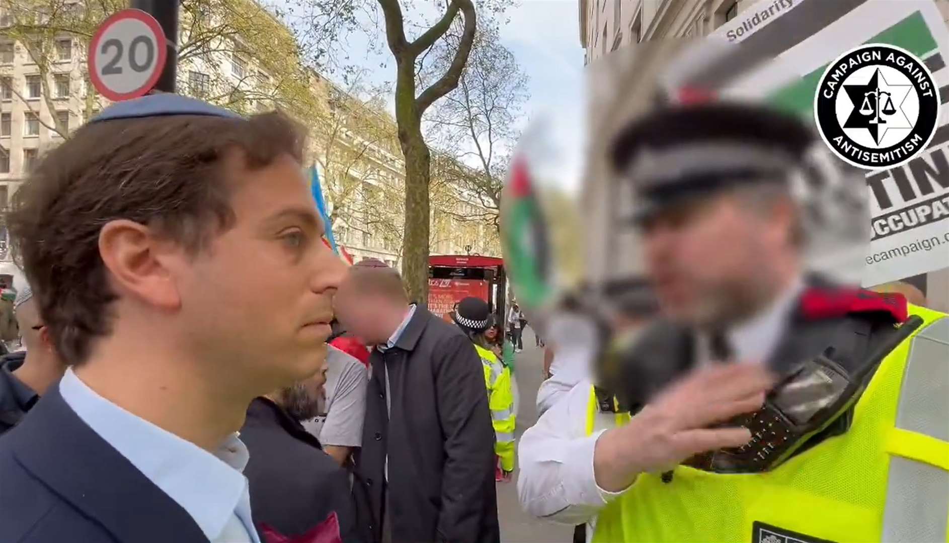 Campaign Against Antisemitism chief executive Gideon Falter was described as ‘openly Jewish’ by a police officer near a pro-Palestinian protest (Campaign Against Antisemitism/PA)