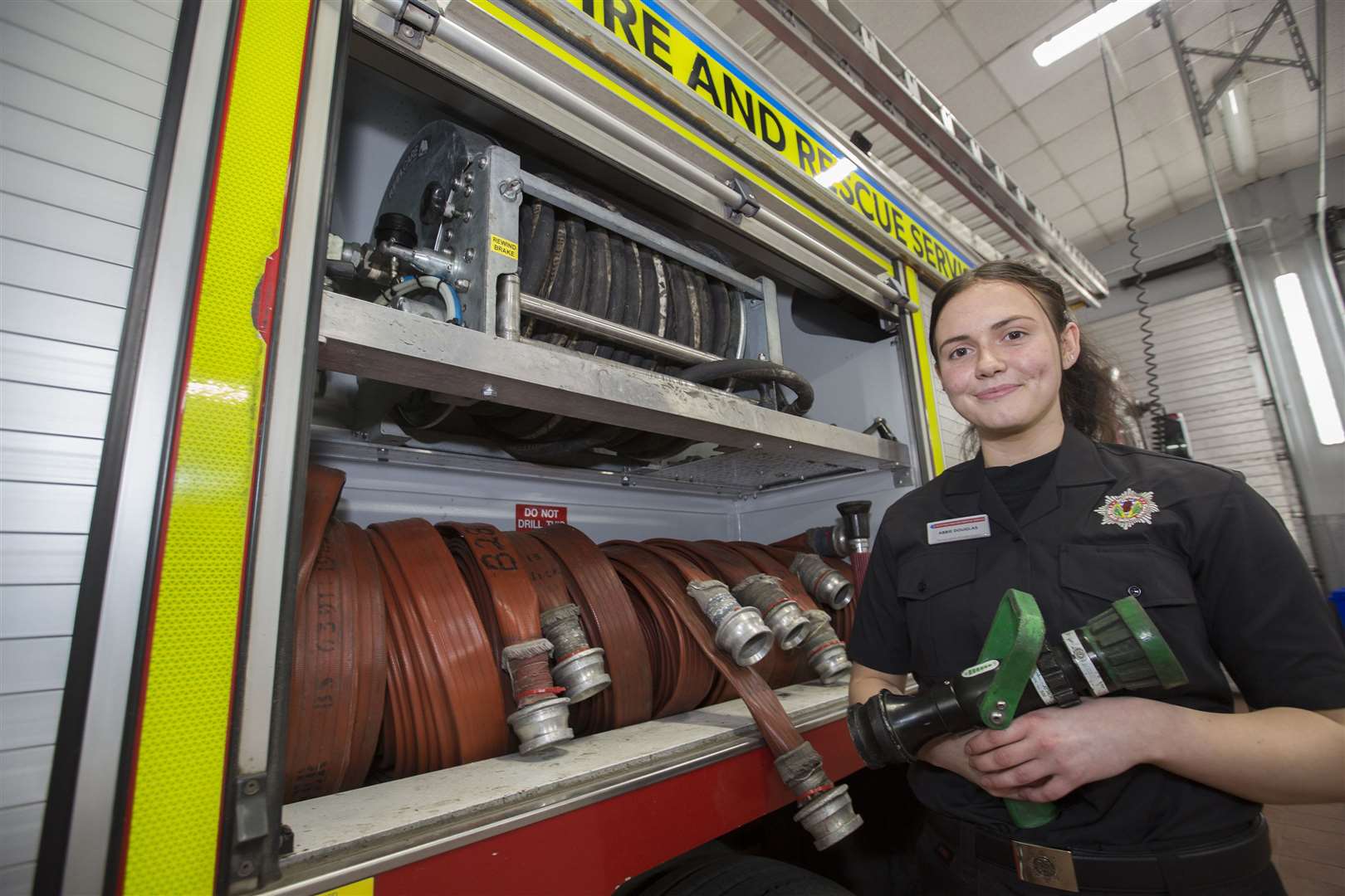 Wick's first female fire fighter, Abbie Douglas. Picture: Robert Macdonald/Northern Studios.