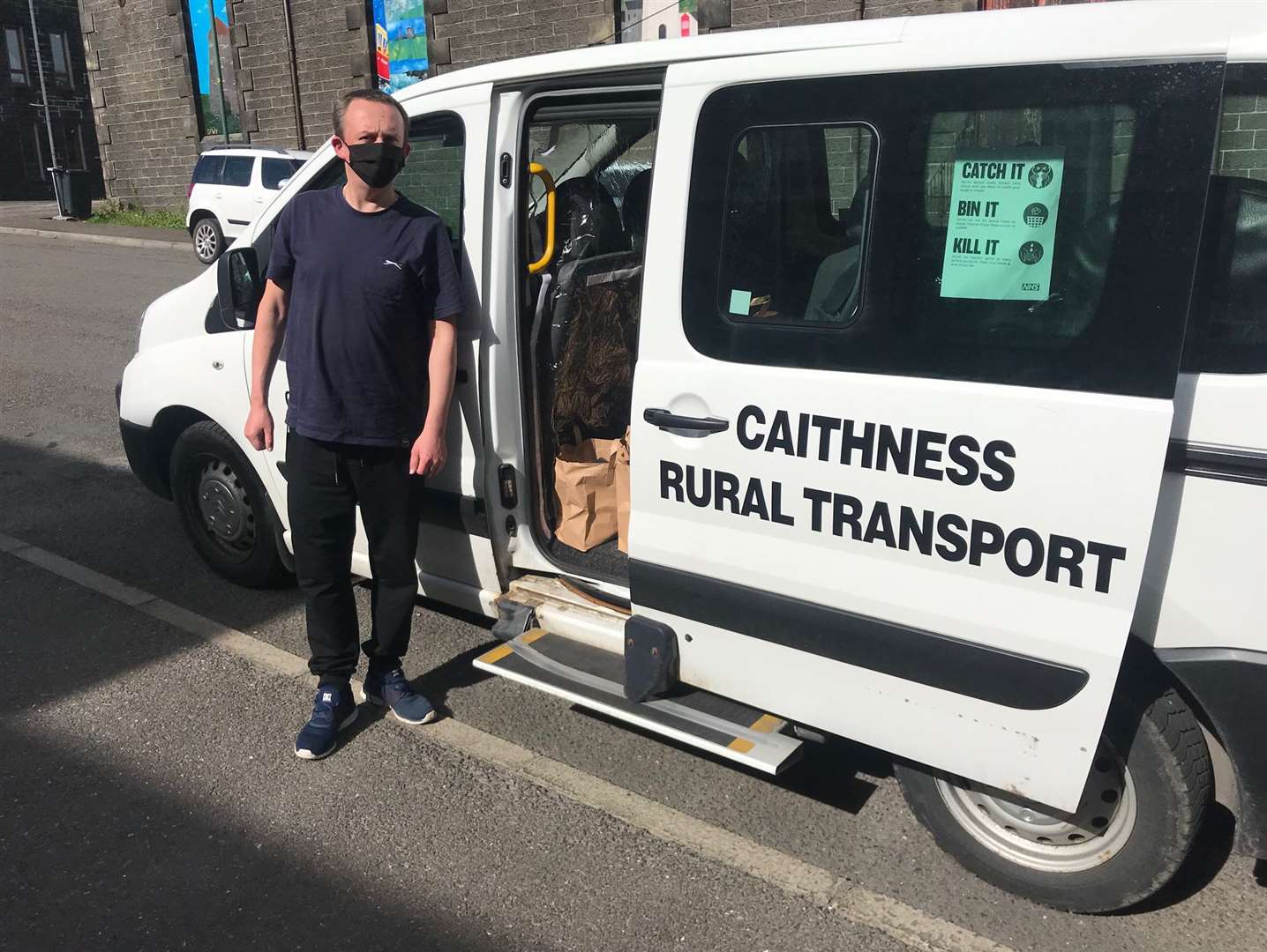 Caithness Rural Transport driver Andrew Sutherland with one of the vehicles.