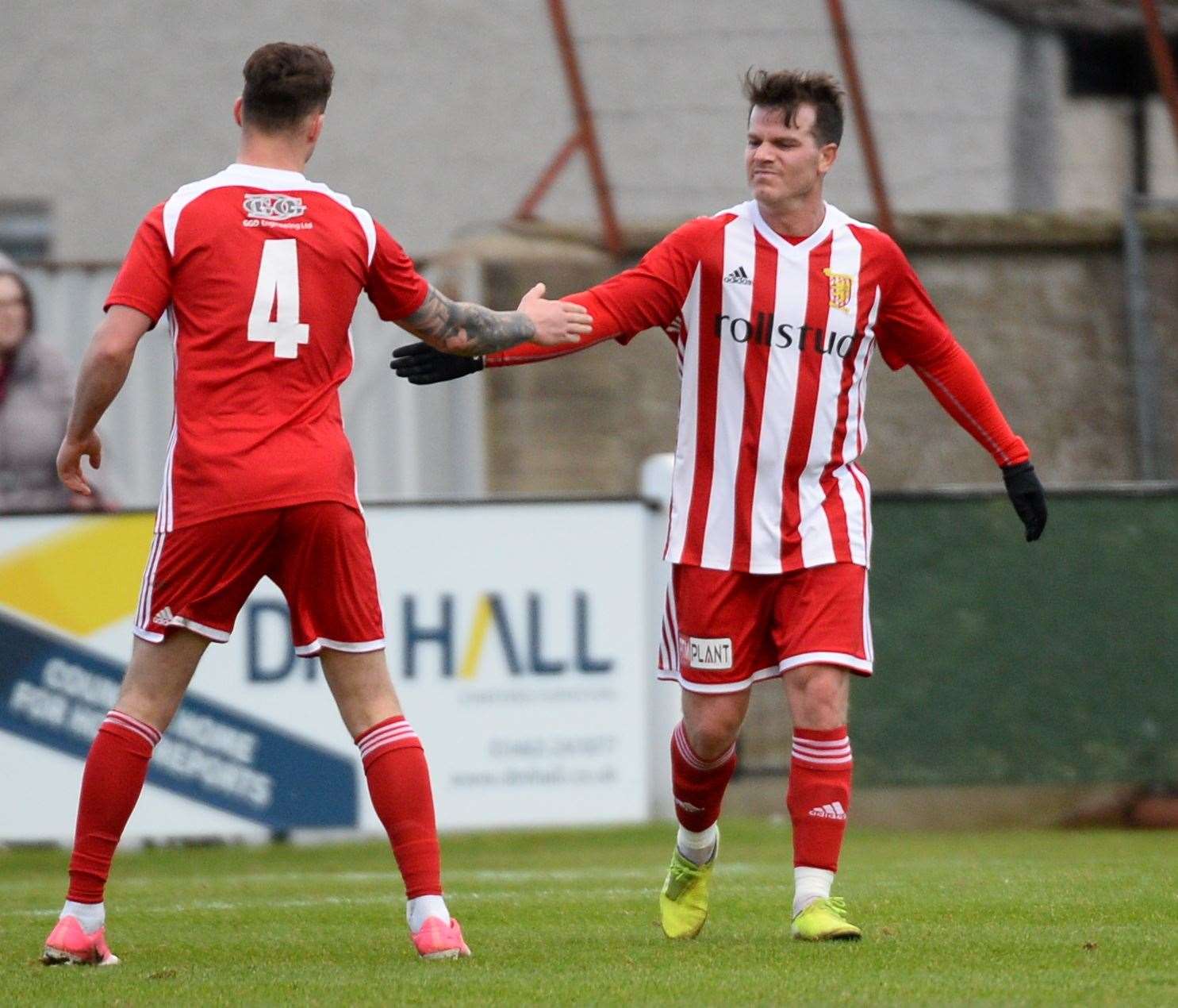 Formartine's Conor Gethins (right) was on target against his former club Nairn. Picture: Gary Anthony