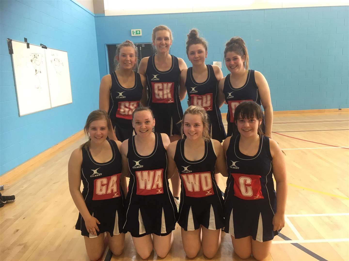 The Caithness netball team who defeated the Ospreys in the Highland and Moray league.