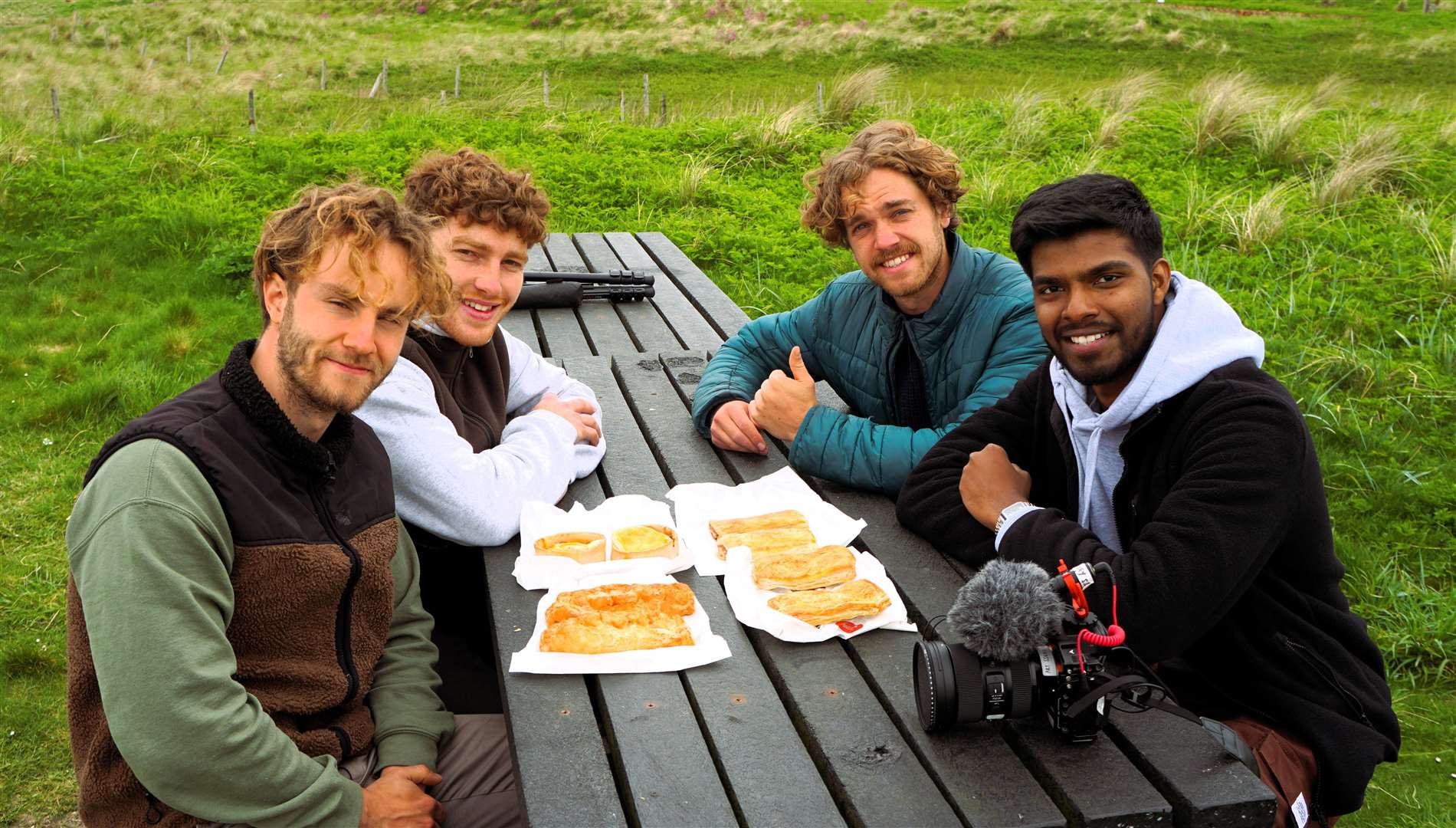 A last meal before they set off on their mission to find monsters. Picture: DGS