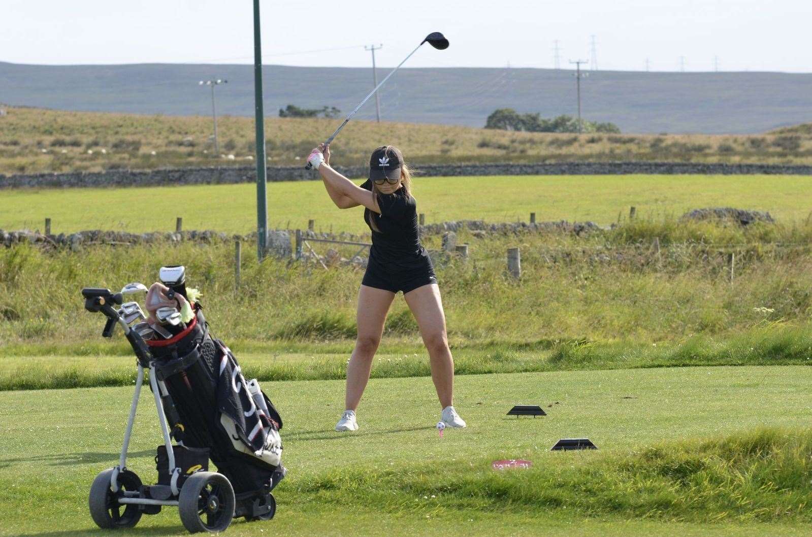 Reay ladies' scratch winner Mollie O'Brien at the second hole. Picture: Mike Halliday