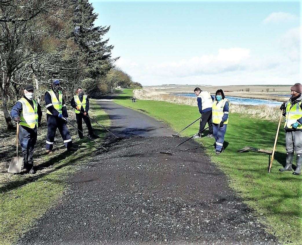 Walkers, joggers and those using the nearby caravan site will find this stretch by the river much easier to navigate now. Prior to resurfacing it was muddy and filled with potholes.