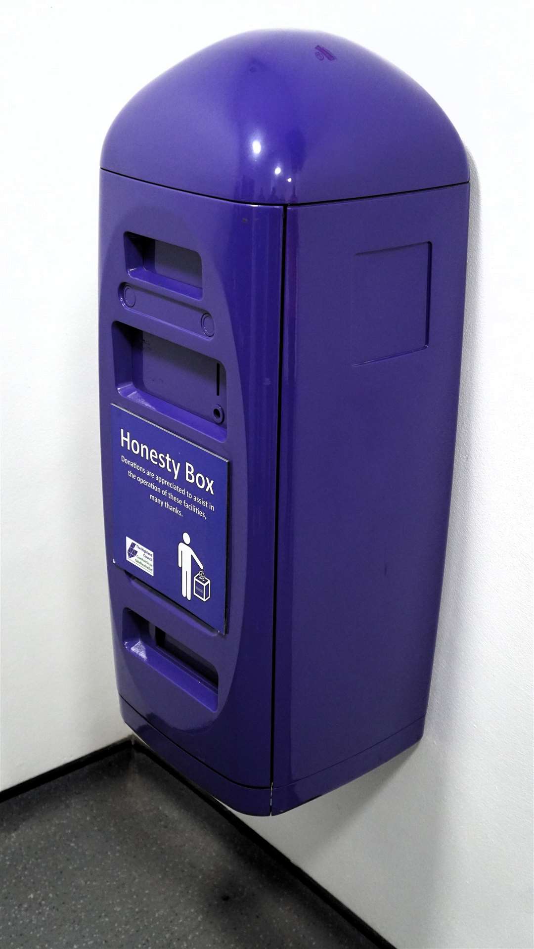An honesty box for donations. Picture: DGS