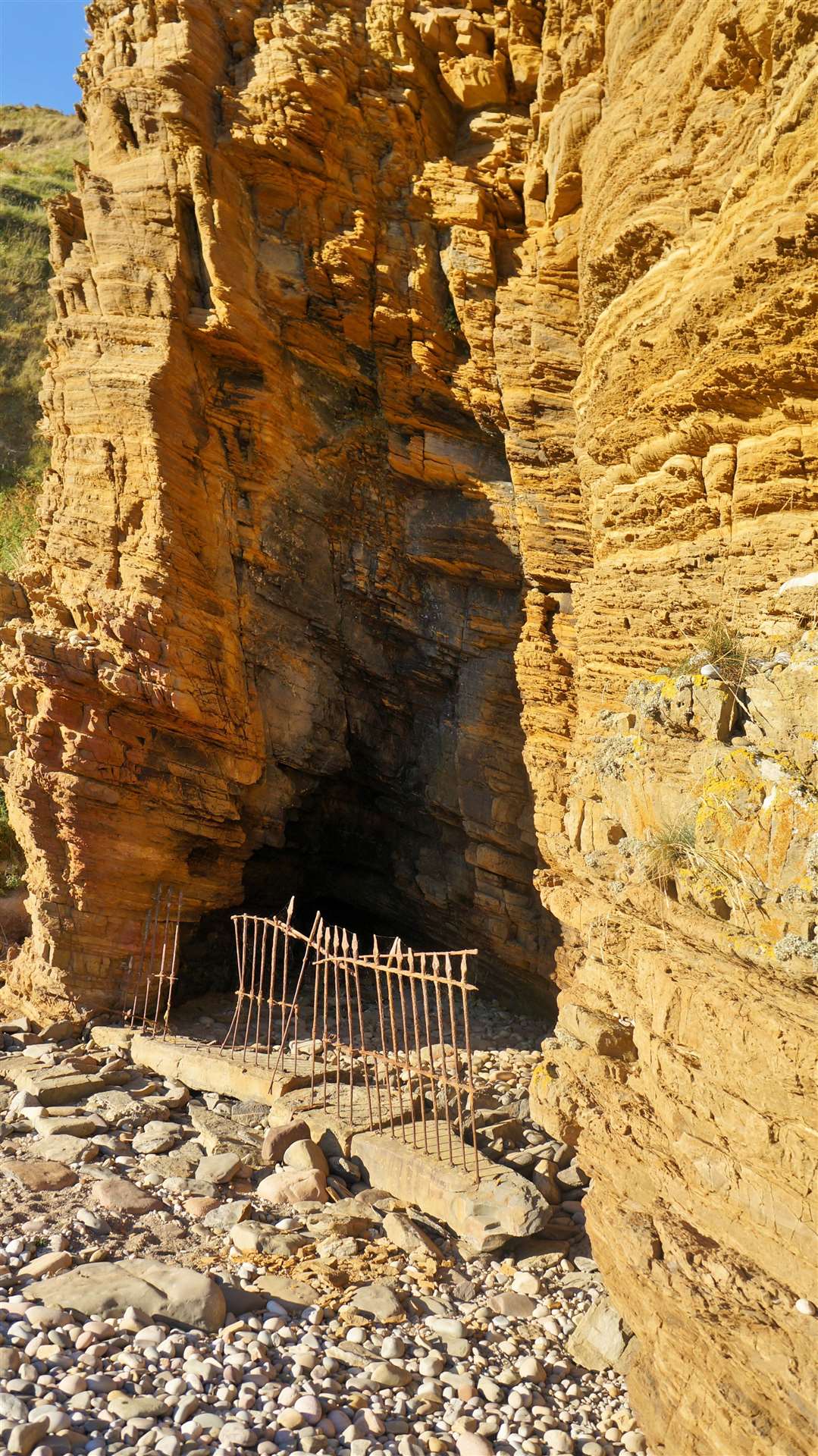 This cave at Dunbeath was fenced off in the 19th century to deter people from living there. Picture: DGS