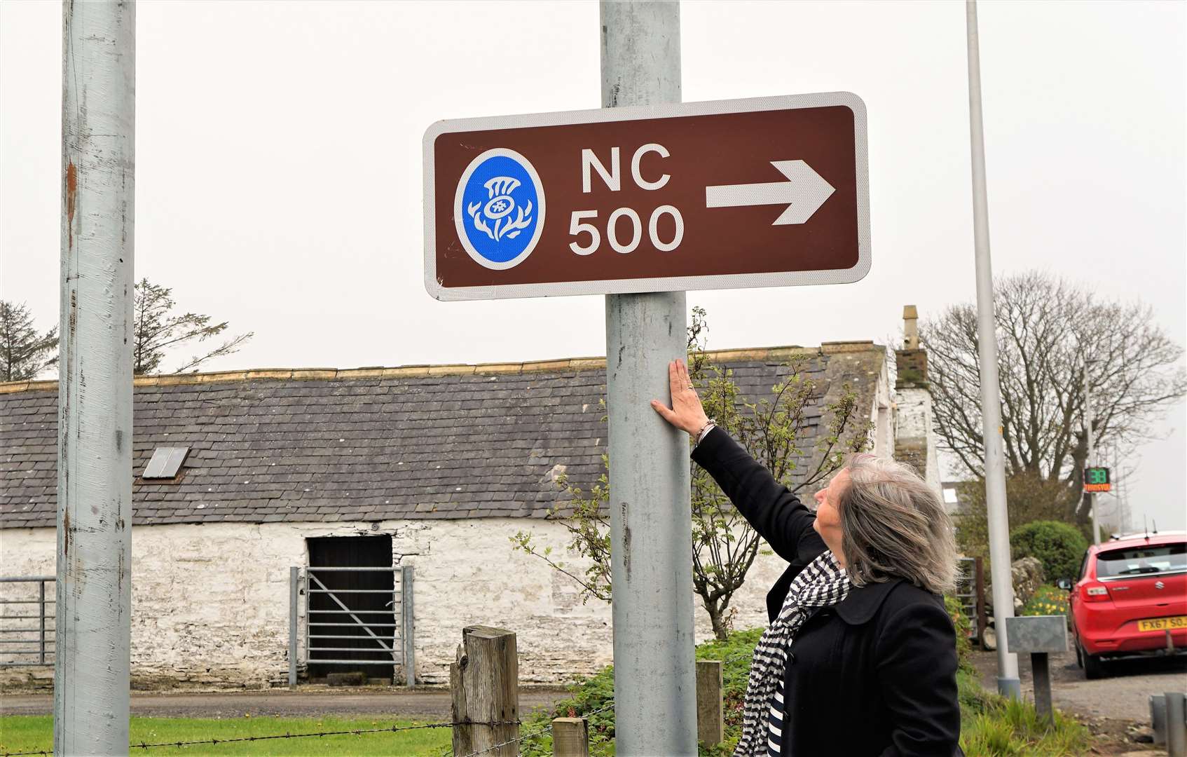 The signs for the NC500 tourist route need to be prominently displayed says the councillor. Picture: DGS