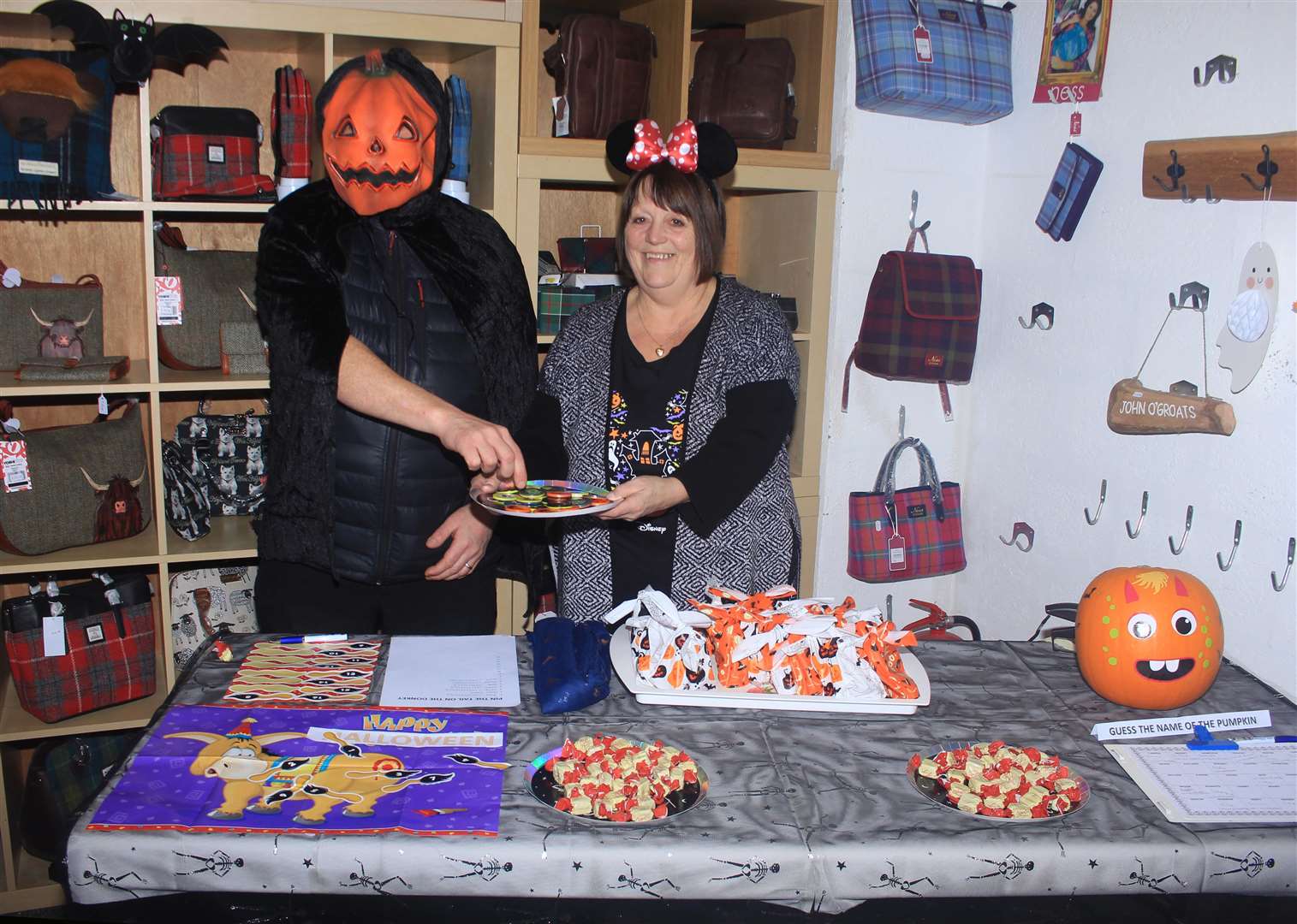Andrew Mowat and Ellen Simpson in the Groatie Buckie Gift Shop. Picture: Alan Hendry