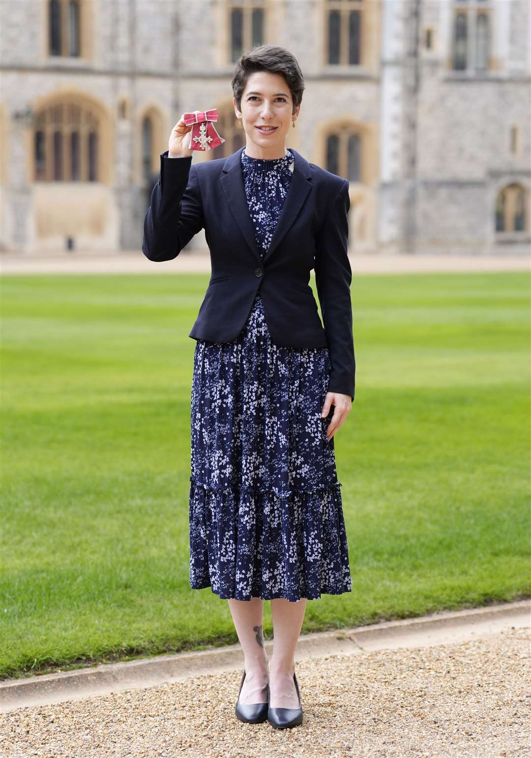 Sophie Unwin after being made a Member of the Order of the British Empire by the King at an investiture ceremony at Windsor Castle (Andrew Matthews/PA)