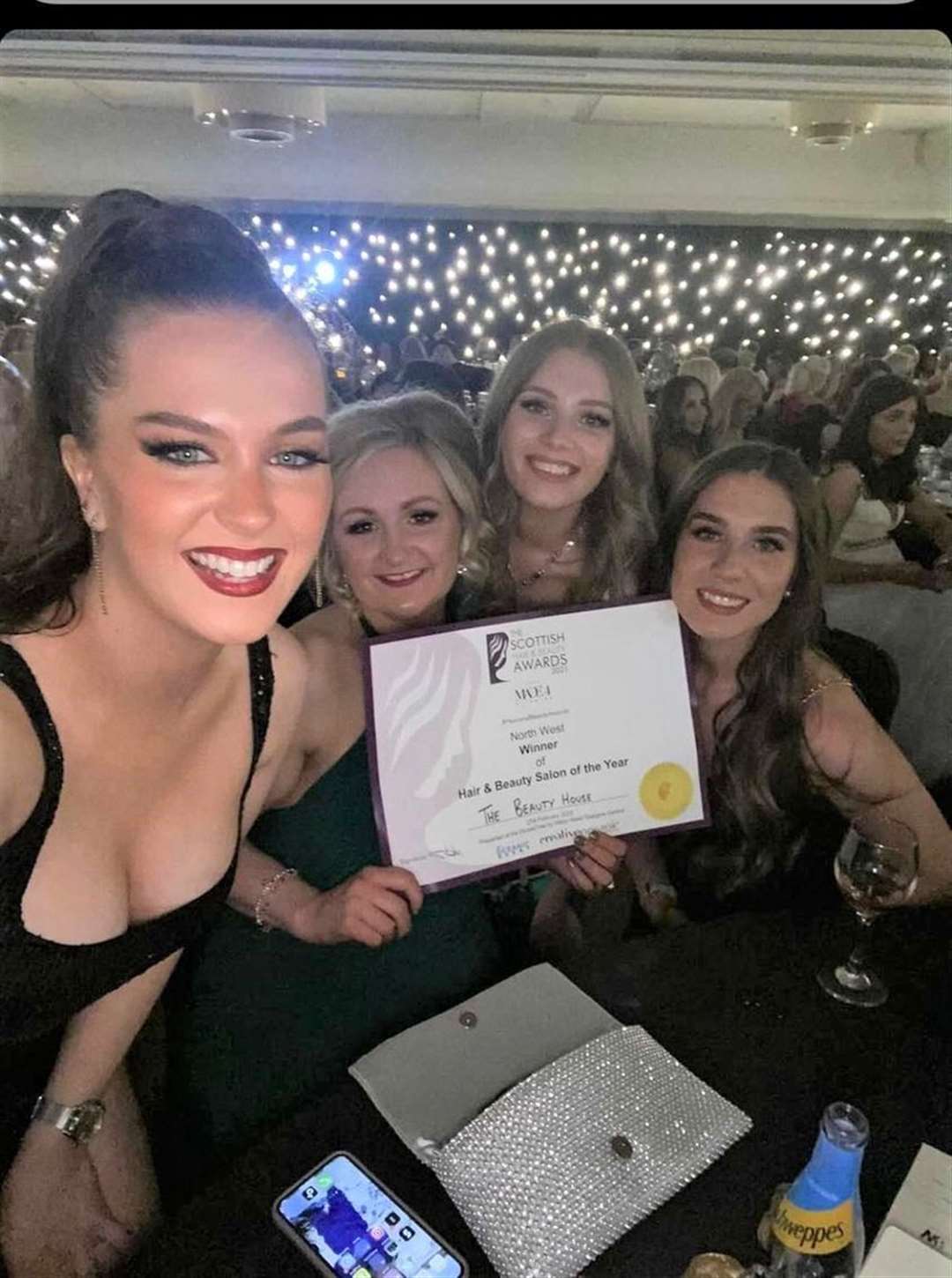 The Beauty House team with their award. From left: Louise Lynch, Carey Henderson, Eilidh Main and Ria Dewhurst.