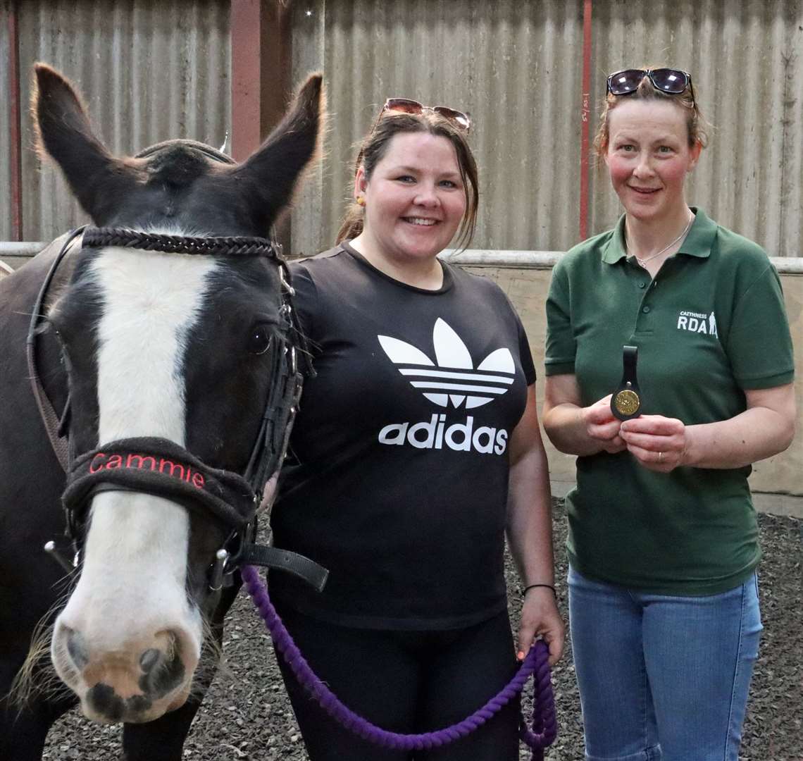 Owner Mel Thomson with long-serving horse Cammie and Liz Hewitson, secretary/group coach of Caithness RDA. Picture: Neil Buchan