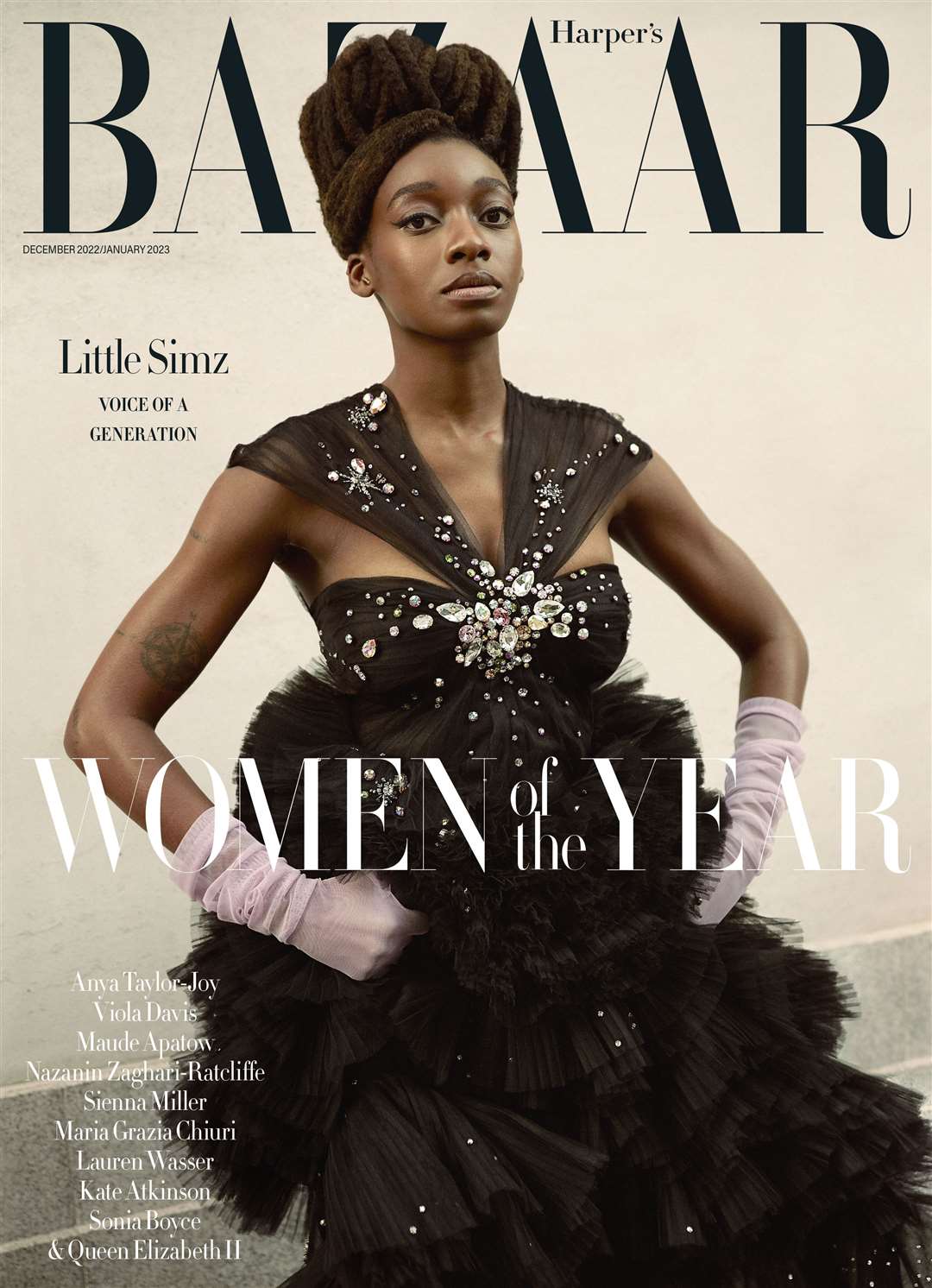 Little Simz received the Musician award and spoke to the magazine about being guided by a higher power (Harper’s Bazaar)