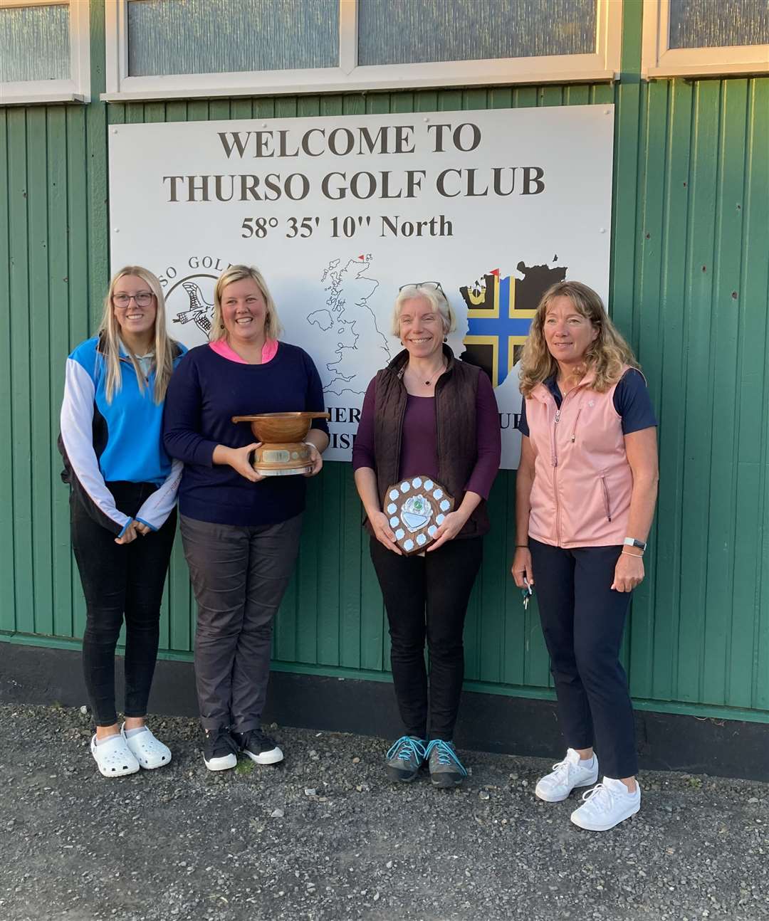 From left: Emma, Laura, Fiona and Trish after the Thurso ladies' club championship finals.