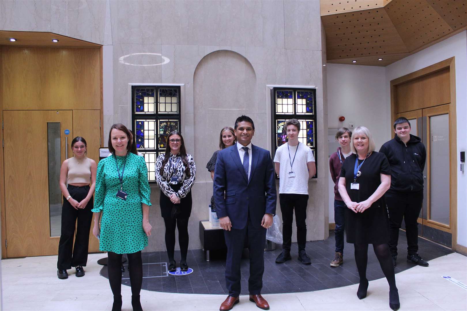 Sandesh Gulhane MSP visited Harper Macleod to meet some of the company's yoiung talent.
