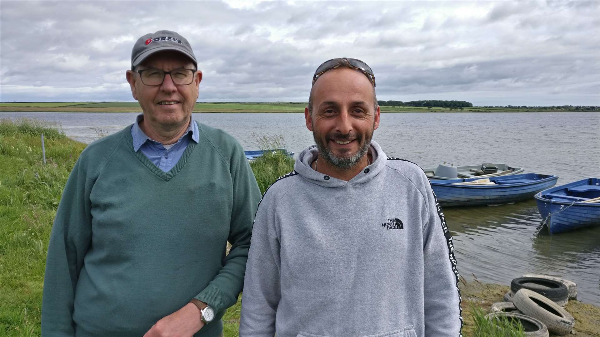 Early Bird competition winner Kevin Imlach (right) with Peter Creasey, who had the best fish of the morning.