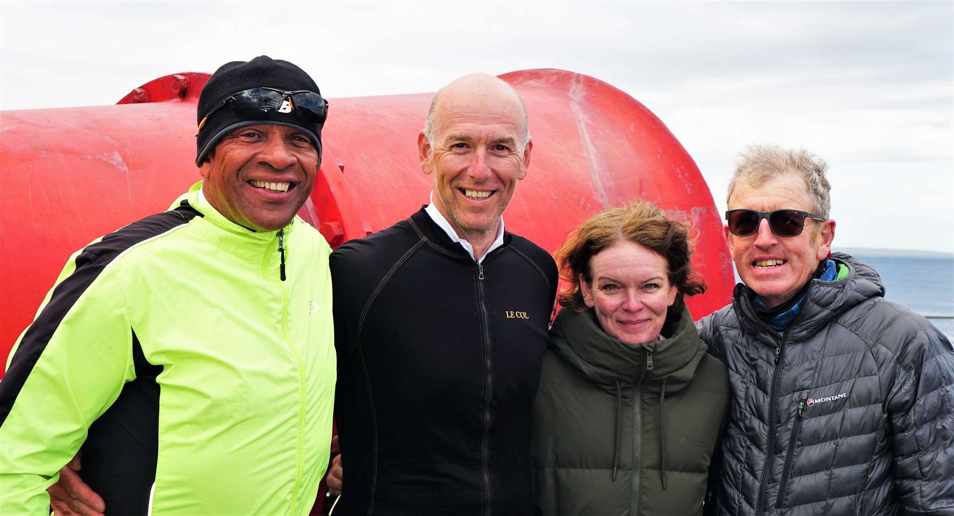 The Spectrum team at John O'Groats with, from left, Andrew Antrobus, Jason McGowan, Gila Freudenthal and Ian McClelland. Picture: DGS