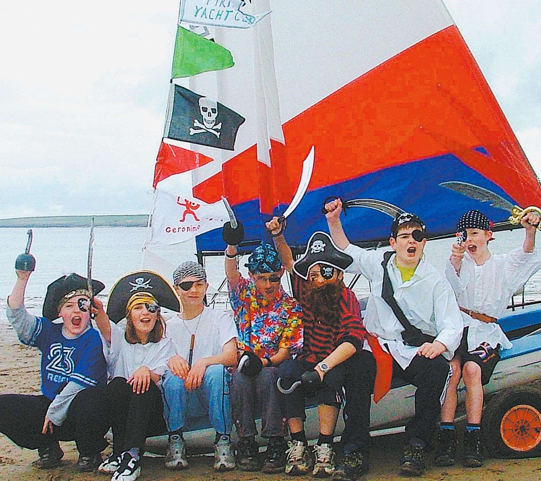 In 2005, young pirates ran up the battle flag to engage the mighty flagship of the Pentland Firth Yacht Club in a 'sea skirmish' at Scrabster as part of a taster programme to introduce youngsters to sailing boats.